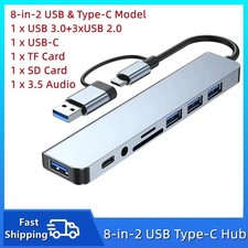 8 in 2Port USB-C Hub Adapter - 5G Speed Multi Splitter for PC, Laptop & MacBook picture