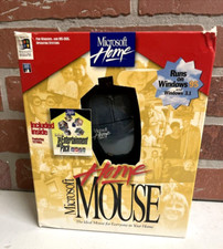 Vintage RARE ITEM Microsoft home mouse runs on Windows 95 and Windows 3.1 W/Box picture