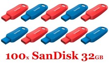 LOT 100x SanDisk Cruzer Snap USB 2.0 Flash Drive 32GB SDCZ62-032G picture