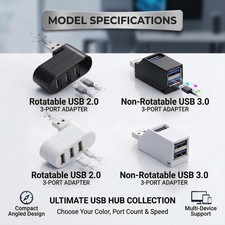 3 Port High Speed USB 3.0 Multi HUB Splitter Expansion Desktop PC Laptop lot picture