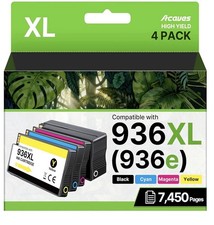 936e 936XL High Yield Ink Cartridge Combo Pack (Black, Cyan, Magenta, Yellow) picture