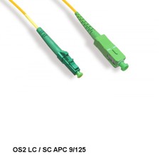 LOT 10pcs 2M LC/SC APC OS2 9 /125 Simplex Single-Mode Fiber Optic Cable OFNR picture