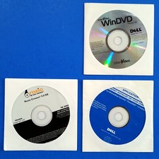Dell OEM Software Lot Roxio Creator 9.0 DE PowerDVD WinDVD Re-installation Discs picture