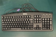 DELL PS/2 US 104-Key PC Windows Desktop Keyboard Black Wired Model RT7D20 04N454 picture