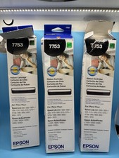 Genuine EPSON Cartridge Black Ink 7753 2 NOB Sealed Plastic  1 Box Sealed picture