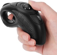 welspo Wireless USB Handheld Finger Trackball(Black) Mouse with Laser Pointer picture
