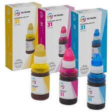 LD Ink Bottle Replacements for HP 31 (Cyan, Magenta, Yellow, 3-Pack) picture