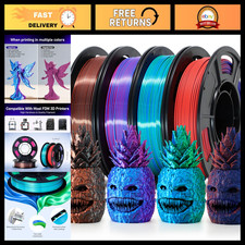 Dual Color 3D Printer Filament 1.75mm - 4x250g Coextrusion Pack for Vibrant Prin picture