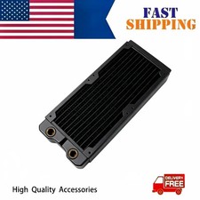 OCOCOO 240mm Copper Water Cooling Radiator 40.5mm Thick G1/4 Dual 120mm Fans picture