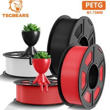 TECBEARS PETG 4KG Filament 1.75mm Bundle No Clogging PETG 3D Printer Filament picture