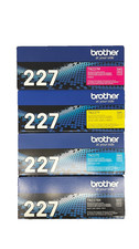 NEW Genuin Brother TN-227 High Yield Black, Cyan, Magenta, yellow Toner Set picture
