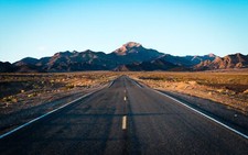 Landscape road mountains desert asphalt Custom Gaming Mat Desk picture