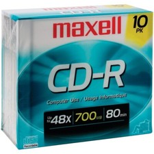 Maxell(r) 80MIN 700MB CD-R 10PK 622860/648210 Computers Tablets Gaming Computer picture