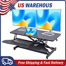 Height Adjustable Standing Desk Converter - Monitor Riser Tabletop Sit to Stand picture