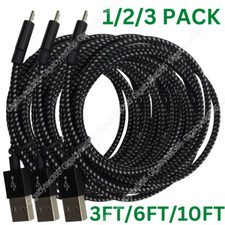 3/6/10FT Micro USB Fast Charger Cable For LG Samsung S7 S6 J5 Charging Data Cord picture