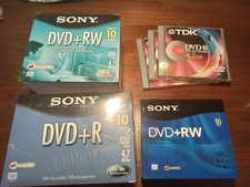 NEW Sony DVD+R/RW ReWritable LOT TDK 120 Min 4.7 GB/Go 1x-4x 1X-16X picture
