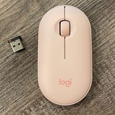 Logitech M350 Pebble Dual Bluetooth & USB Wireless Unifying Mouse PC MAC - Rose picture
