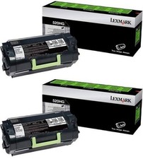 2 Genuine Sealed Lexmark 520HG High Yield Toners MS710 711 810 811 812 520HA picture