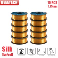 10pcs Silk Gold PLA GEEETECH 3D Printer Filament 1.75mm 1KG/Roll Silky Shiny PLA picture