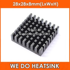 5pcs Black Anodized Aluminum Heatsink Radiator Cooler 28x28x8mm picture