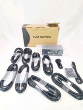 Terived Displayport KVM Switch, 2 port Triple Monitor USB 3.0, 4K@60Hz w/Cables picture