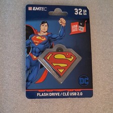 Emtec DC Comics Superman 32GB USB 2.0 Flash Drive Multicolor Removable picture