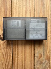 Vintage Sony Floppy Disk Storage Clear Gray Color With Sony Disks Included USA picture