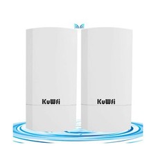 KuWFi 2-Pack 300Mbps Wireless Outdoor CPE Kit Point-to-Point Wireless Access ... picture