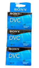 NOS Sony Mini DVC 60 Minutes LP:90 Premium 3PK Factory Sealed w/Hang Tag picture