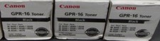 3 Genuine Factory Sealed Canon GPR-16 Black Toner Cartridges picture