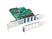 4x USB 3.1 Four Port PCI-E Expansion PCIE Card Regular And Low Profile Bracket picture