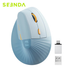 Vertical Wireless Mouse Type C Rechargeable Ergonomic USB/Type-C Receiver PC Mac picture