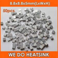 50pcs Silver Mini Aluminum Heat Sink for MOSFET MOS IC Chipest RAM ASIC With Pad picture