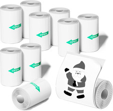 10 Rolls Mini Thermal Sticker Paper 57X25Mm Self-Adhesive picture