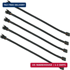 5PCS 4-Pin PWM Fan Splitter Cable Sleeved Braided Adapter Computer PC Fan Extens picture