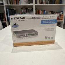 Netgear Business 8 Port Gigabit Ethernet Smart Managed Plus Switch Model GS108E picture