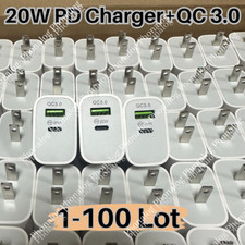 Lot 20W PD QC Fast Charger USB C Power Adapter Block For iPhone 14 13 12 11 XR 8 picture