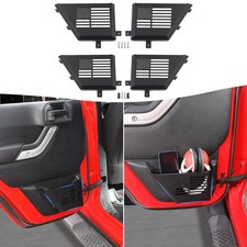Front & Rear Door Side Insert Storage Pockets Tray Fit for 2011-2018 Jeep Wra... picture