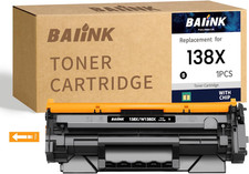 138X Toner Cartridge (With CHIP) Black Replacement for HP 138X W1380X 138A W1380 picture