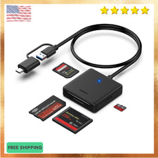Memory Card Reader 4-in-1 USB 3.0 & USB-C Adapter for SD, Micro SD, MS, CF Cards picture