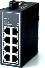 WIWAV WDH-8ET-DC 10/100Mbps Unmanaged 8-Port Industrial Ethernet Switch - Solar picture