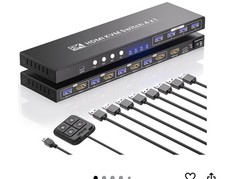 4 Port HDMI KVM Switch 1 Monitor 4 Computers, 8K60Hz 4K120Hz USB 3.0 KVM Swit... picture