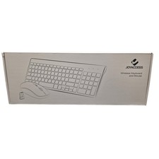 JoyAccess Wireless Keyboard Mouse Combo Black/Grey Battery Operated New picture