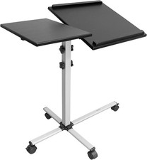 Mount-It Projector Stand Mobile Projector Cart W/ Laptop Shelf on Wheels Heavy picture