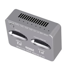 NVMe M.2 Duplicator With Premium Aluminum Alloy Shell Dual Bay Clone Docking picture