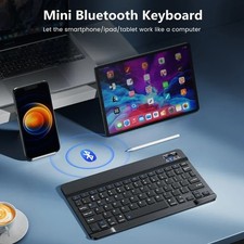 Bluetooth Wireless Keyboard Rechargeable Portable for iPhone Android Tablet PC picture