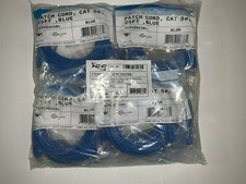 PACKAGE OF 10 ICC 25 FT. BLUE C5E PATCH CABLES, MOLDED BOOT ***NEW PRICE*** picture