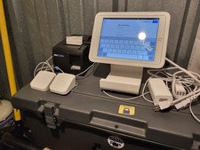 square pos system with cash drawer  2 card readers / receipt printer and iPad picture