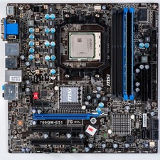 MSI 760GM-E51 AM3 MicroATX Motherboard DDR3 AMD Athlon II X4 620 HDMI DVI SATA picture