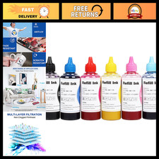 6 Color Sublimation Ink Refill Kit for Epson Artisan 1430 1400 L805 L800 Printer picture